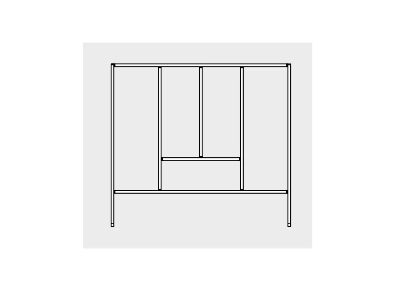 Bộ khay chia ngăn kéo rộng 600mm màu trắng mờ Hafele 552.52.807