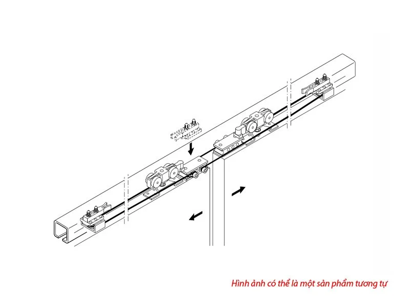 Bộ phụ kiện đồng bộ cho cửa trượt 2 cánh CLASSIC P Hafele 940.44.002