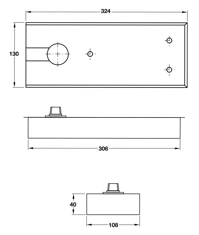 Bản lề sàn Hafele DIY 100kg 499.30.114