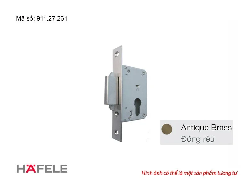 Thân khóa cho cửa trượt Hafele màu đồng rêu 911.27.261