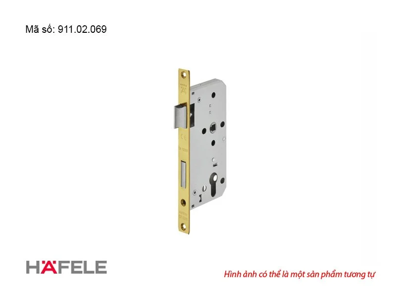 Thân khóa lưỡi gà chốt chết Hafele Đồng bóng 911.02.069